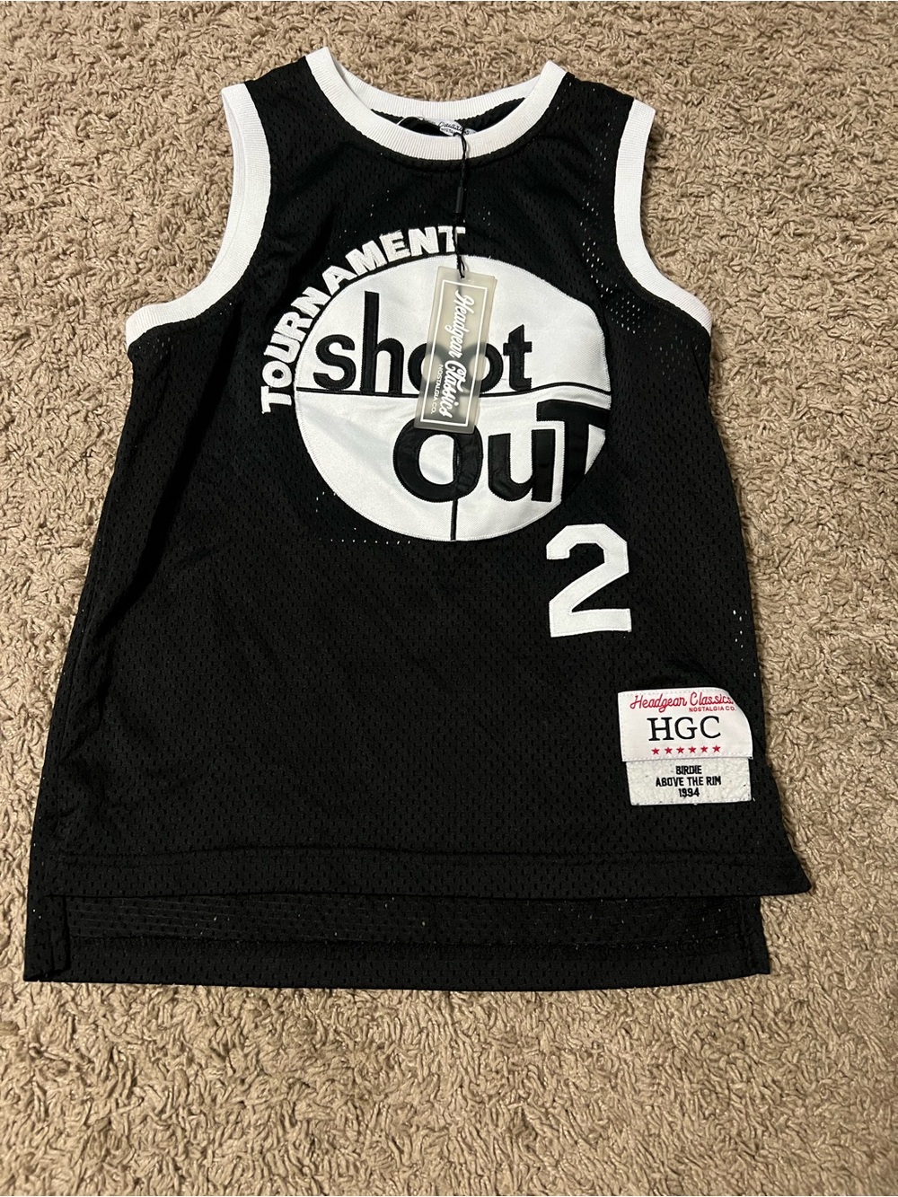 GirlsBlack & White 'Shoot Out' Basketball Tank Top